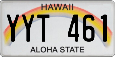 HI license plate YYT461