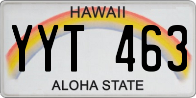 HI license plate YYT463