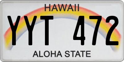 HI license plate YYT472