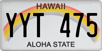 HI license plate YYT475