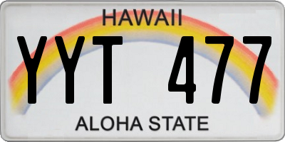 HI license plate YYT477