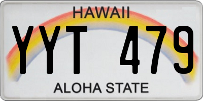 HI license plate YYT479