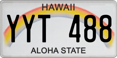 HI license plate YYT488
