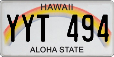 HI license plate YYT494