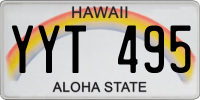 HI license plate YYT495