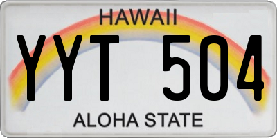 HI license plate YYT504