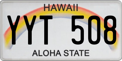 HI license plate YYT508