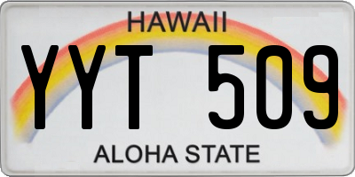 HI license plate YYT509