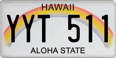HI license plate YYT511