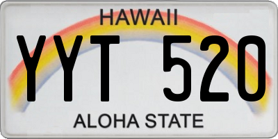 HI license plate YYT520