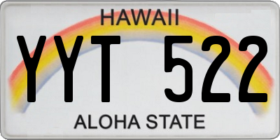 HI license plate YYT522