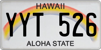 HI license plate YYT526
