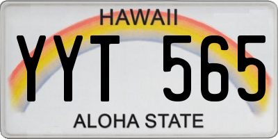 HI license plate YYT565