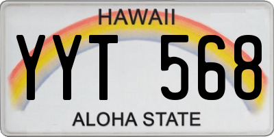 HI license plate YYT568