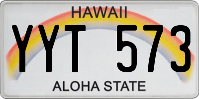 HI license plate YYT573