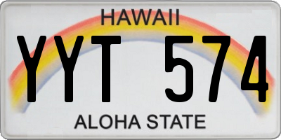 HI license plate YYT574