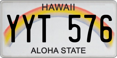 HI license plate YYT576