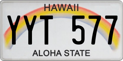 HI license plate YYT577