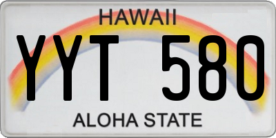 HI license plate YYT580