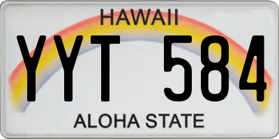 HI license plate YYT584