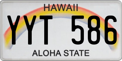 HI license plate YYT586