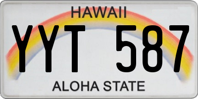 HI license plate YYT587
