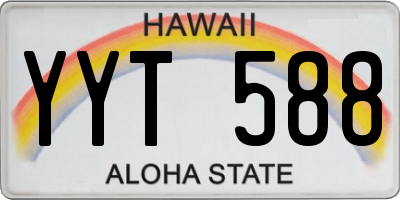 HI license plate YYT588