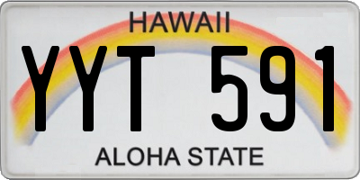 HI license plate YYT591