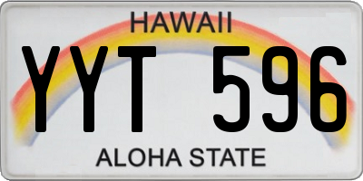 HI license plate YYT596
