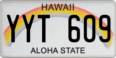 HI license plate YYT609