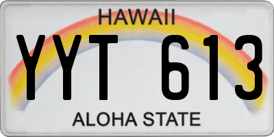 HI license plate YYT613