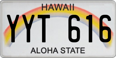 HI license plate YYT616