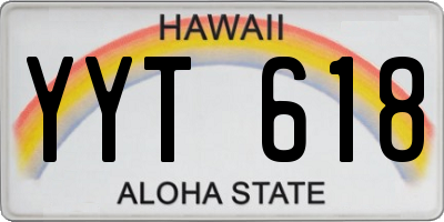 HI license plate YYT618