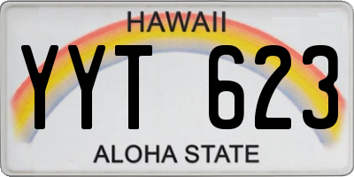 HI license plate YYT623