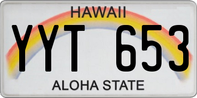 HI license plate YYT653