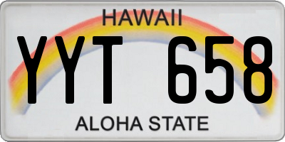 HI license plate YYT658