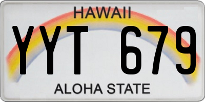 HI license plate YYT679