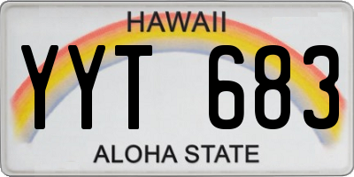 HI license plate YYT683