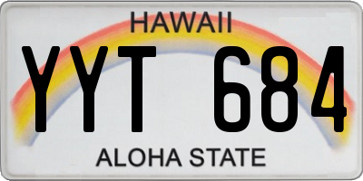 HI license plate YYT684