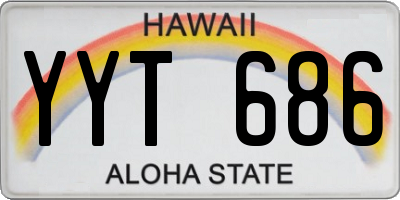 HI license plate YYT686