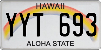 HI license plate YYT693