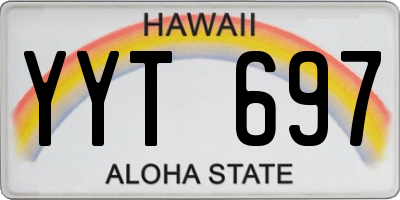 HI license plate YYT697