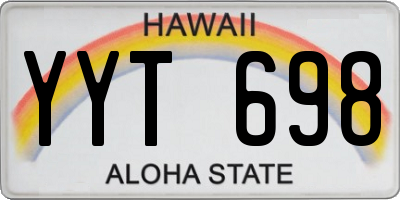 HI license plate YYT698