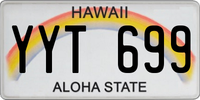 HI license plate YYT699