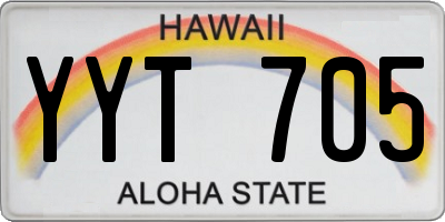 HI license plate YYT705