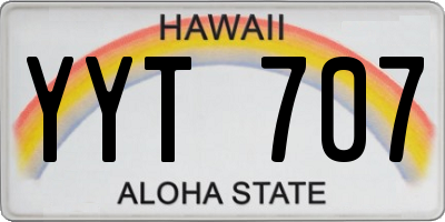 HI license plate YYT707