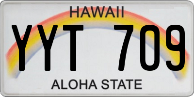HI license plate YYT709
