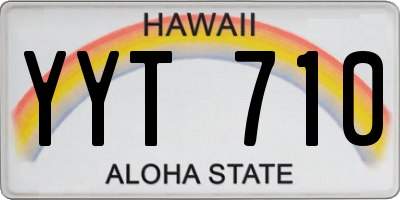HI license plate YYT710