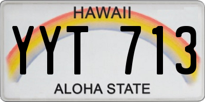 HI license plate YYT713