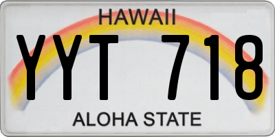 HI license plate YYT718